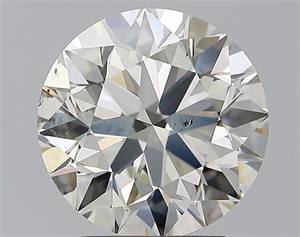 Picture of Natural Diamond 2.50 Carats, Round with Excellent Cut, J Color, SI1 Clarity and Certified by GIA