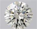 Natural Diamond 3.00 Carats, Round with Excellent Cut, K Color, SI2 Clarity and Certified by IGI