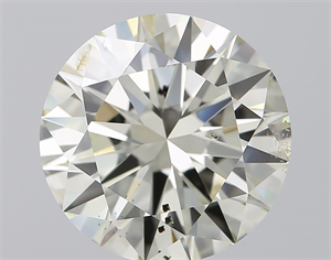 Picture of Natural Diamond 3.00 Carats, Round with Excellent Cut, K Color, SI2 Clarity and Certified by IGI