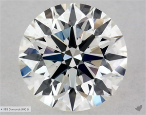 Picture of Natural Diamond 0.42 Carats, Round with Excellent Cut, I Color, VS1 Clarity and Certified by GIA