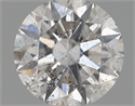 Natural Diamond 0.60 Carats, Round with Excellent Cut, F Color, I1 Clarity and Certified by IGI