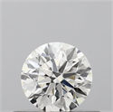 Natural Diamond 0.40 Carats, Round with Excellent Cut, E Color, VS2 Clarity and Certified by IGI