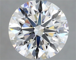 Picture of Natural Diamond 1.74 Carats, Round with Excellent Cut, G Color, VVS2 Clarity and Certified by GIA