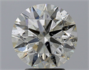 Natural Diamond 3.11 Carats, Round with Excellent Cut, J Color, SI2 Clarity and Certified by IGI