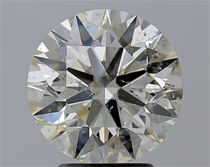 Picture of Natural Diamond 3.11 Carats, Round with Excellent Cut, J Color, SI2 Clarity and Certified by IGI