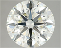 Natural Diamond 3.00 Carats, Round with Excellent Cut, K Color, VVS2 Clarity and Certified by IGI