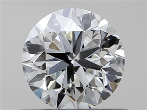 Picture of Natural Diamond 0.50 Carats, Round with Very Good Cut, I Color, VVS2 Clarity and Certified by GIA