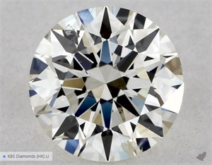 Picture of Natural Diamond 0.50 Carats, Round with Excellent Cut, I Color, SI2 Clarity and Certified by GIA