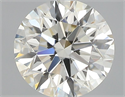 Natural Diamond 0.55 Carats, Round with Excellent Cut, K Color, VVS1 Clarity and Certified by GIA