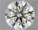 Natural Diamond 2.54 Carats, Round with Very Good Cut, K Color, SI1 Clarity and Certified by GIA