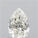 Natural Diamond 0.90 Carats, Pear with  Cut, H Color, VVS2 Clarity and Certified by IGI