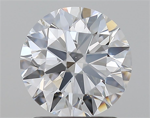 Picture of Natural Diamond 1.72 Carats, Round with Excellent Cut, D Color, VS2 Clarity and Certified by GIA