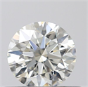 Natural Diamond 0.40 Carats, Round with Excellent Cut, J Color, VVS2 Clarity and Certified by GIA