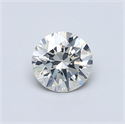 Natural Diamond 0.57 Carats, Round with Excellent Cut, J Color, SI2 Clarity and Certified by GIA