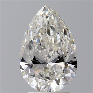 Picture of Natural Diamond 2.51 Carats, Pear with  Cut, H Color, SI2 Clarity and Certified by GIA