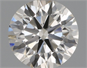 Natural Diamond 0.54 Carats, Round with Excellent Cut, H Color, VS2 Clarity and Certified by IGI