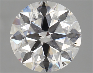 Picture of Natural Diamond 3.03 Carats, Round with Excellent Cut, E Color, I1 Clarity and Certified by GIA