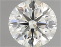 Natural Diamond 0.40 Carats, Round with Excellent Cut, J Color, IF Clarity and Certified by IGI