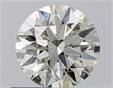 Natural Diamond 0.53 Carats, Round with Excellent Cut, K Color, VS2 Clarity and Certified by GIA