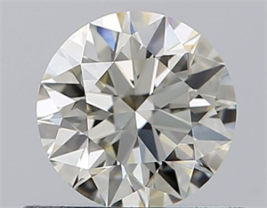 Picture of Natural Diamond 0.53 Carats, Round with Excellent Cut, K Color, VS2 Clarity and Certified by GIA