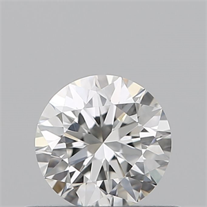 Picture of Natural Diamond 0.43 Carats, Round with Excellent Cut, H Color, VVS1 Clarity and Certified by GIA