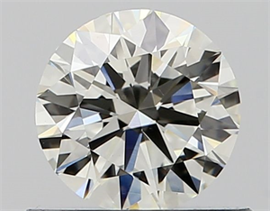 Picture of Natural Diamond 0.54 Carats, Round with Excellent Cut, I Color, VVS2 Clarity and Certified by IGI