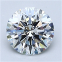 Natural Diamond 2.17 Carats, Round with Excellent Cut, G Color, VVS2 Clarity and Certified by GIA