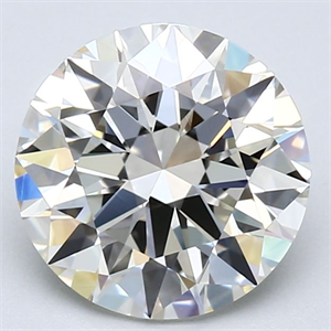 Picture of Natural Diamond 2.58 Carats, Round with Excellent Cut, K Color, VVS1 Clarity and Certified by GIA