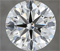 Natural Diamond 4.01 Carats, Round with Excellent Cut, H Color, VS1 Clarity and Certified by IGI