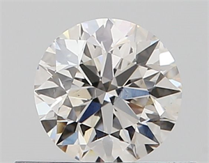 Picture of Natural Diamond 0.40 Carats, Round with Excellent Cut, H Color, VS2 Clarity and Certified by GIA