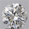 Natural Diamond 2.02 Carats, Round with Excellent Cut, F Color, VS2 Clarity and Certified by IGI