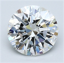 Natural Diamond 1.93 Carats, Round with Excellent Cut, H Color, VVS1 Clarity and Certified by GIA