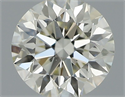 Natural Diamond 0.41 Carats, Round with Excellent Cut, J Color, IF Clarity and Certified by IGI