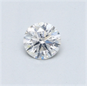 Natural Diamond 0.40 Carats, Round with Excellent Cut, E Color, I1 Clarity and Certified by GIA