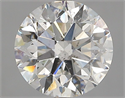 Natural Diamond 3.01 Carats, Round with Excellent Cut, H Color, SI2 Clarity and Certified by GIA