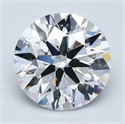 Natural Diamond 1.80 Carats, Round with Excellent Cut, D Color, VS1 Clarity and Certified by GIA