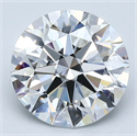 Natural Diamond 2.50 Carats, Round with Excellent Cut, E Color, VS1 Clarity and Certified by GIA