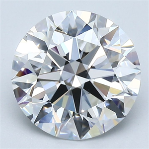 Picture of Natural Diamond 2.50 Carats, Round with Excellent Cut, E Color, VS1 Clarity and Certified by GIA