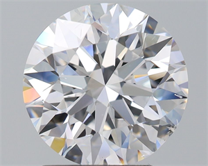 Picture of Natural Diamond 2.01 Carats, Round with Excellent Cut, D Color, SI2 Clarity and Certified by GIA