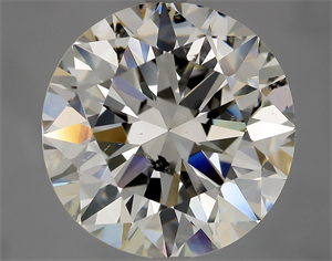 Picture of Natural Diamond 5.76 Carats, Round with Very Good Cut, K Color, I1 Clarity and Certified by GIA