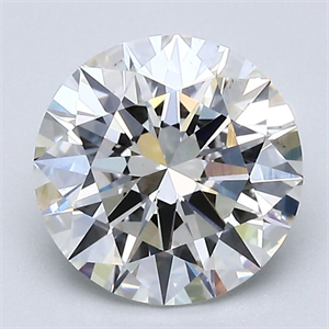 Picture of Natural Diamond 2.01 Carats, Round with Excellent Cut, I Color, VS2 Clarity and Certified by GIA