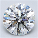 Natural Diamond 2.50 Carats, Round with Excellent Cut, E Color, SI1 Clarity and Certified by GIA