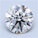 Natural Diamond 2.50 Carats, Round with Excellent Cut, I Color, SI2 Clarity and Certified by GIA