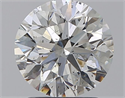 Natural Diamond 1.70 Carats, Round with Excellent Cut, H Color, SI1 Clarity and Certified by GIA