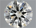 Natural Diamond 0.50 Carats, Round with Excellent Cut, J Color, VVS2 Clarity and Certified by IGI