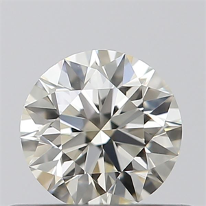 Picture of Natural Diamond 0.42 Carats, Round with Excellent Cut, K Color, VVS2 Clarity and Certified by GIA