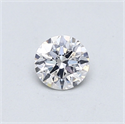 Natural Diamond 0.41 Carats, Round with Excellent Cut, D Color, SI2 Clarity and Certified by GIA