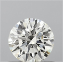 Natural Diamond 0.51 Carats, Round with Excellent Cut, J Color, SI1 Clarity and Certified by IGI