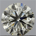 Natural Diamond 0.50 Carats, Round with Very Good Cut, K Color, SI1 Clarity and Certified by GIA