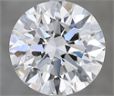 Natural Diamond 3.00 Carats, Round with Excellent Cut, D Color, VVS2 Clarity and Certified by IGI